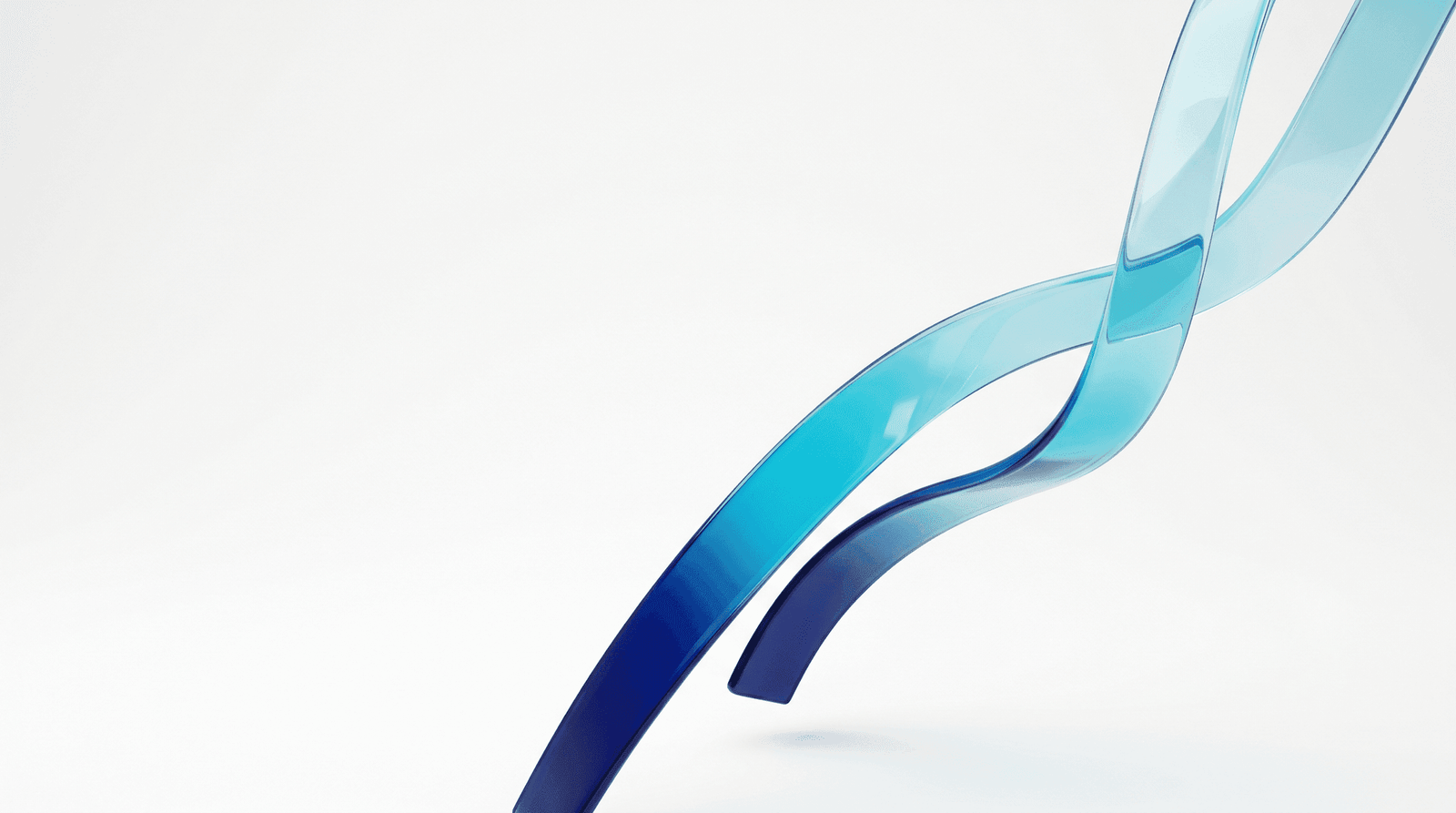 Aperio Studios — glass-ribbon brand sculpture