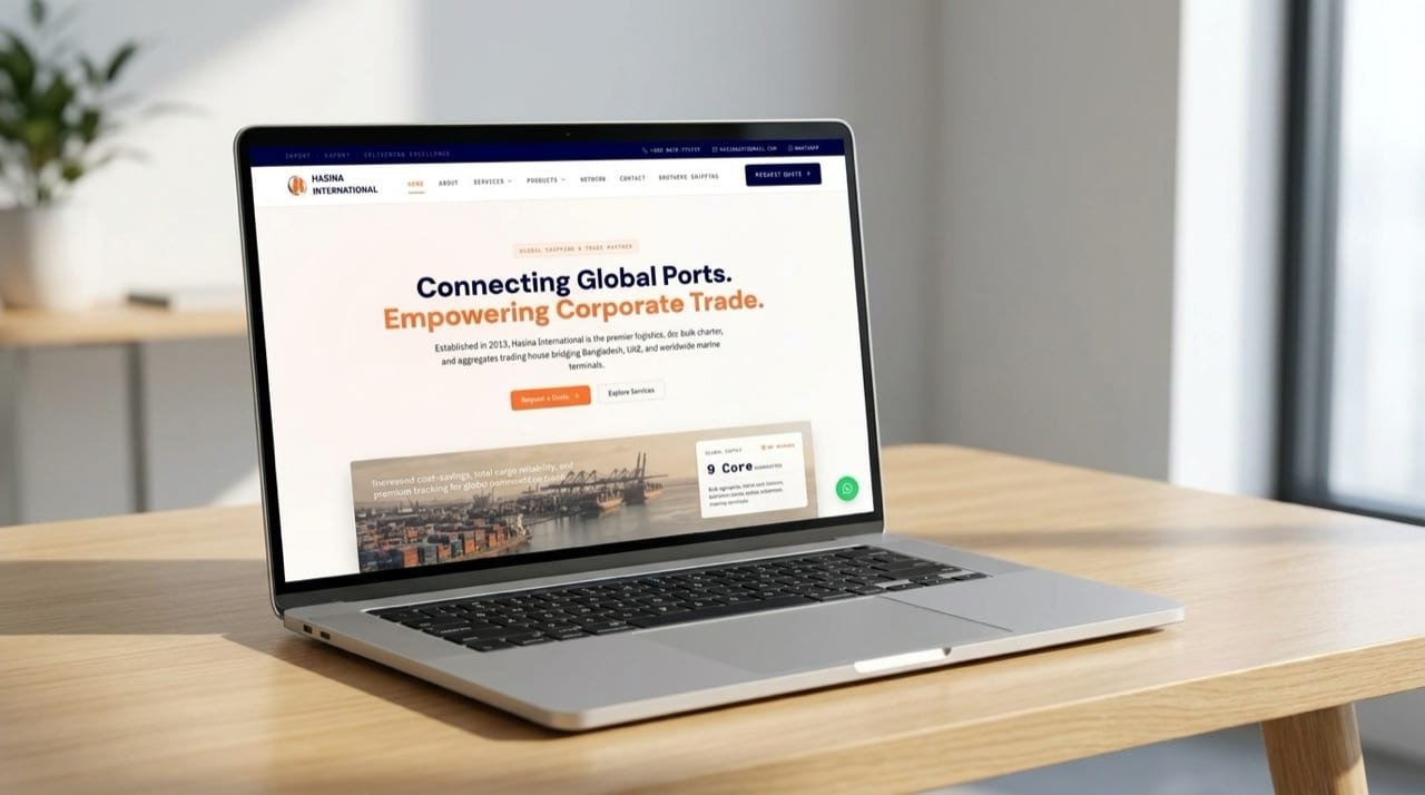 Hasina International: website screenshot