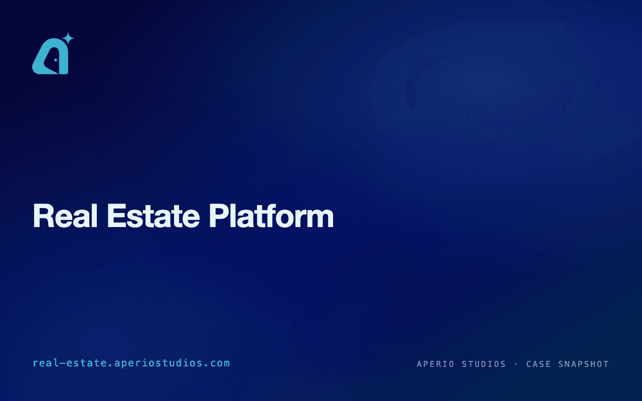 Real Estate Platform — website screenshot